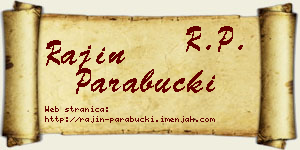 Rajin Parabucki vizit kartica